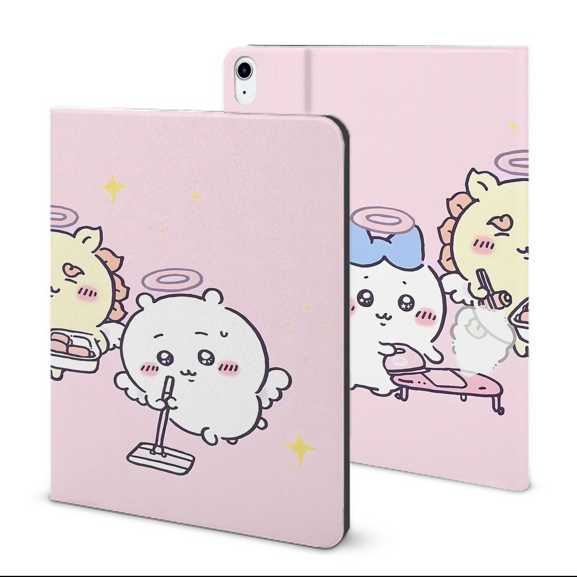 （画像用） ちいかわ Chii-kawa IPad ケース ブック型 PUレザー TPU 耐衝撃 軽量 薄型 ペン収納なし 全面保護 IPad 各モデル対応